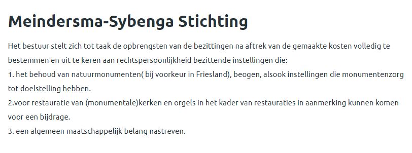 Meindertsma Sybenga Stichting