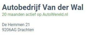 Autobedrijf Van der Wal